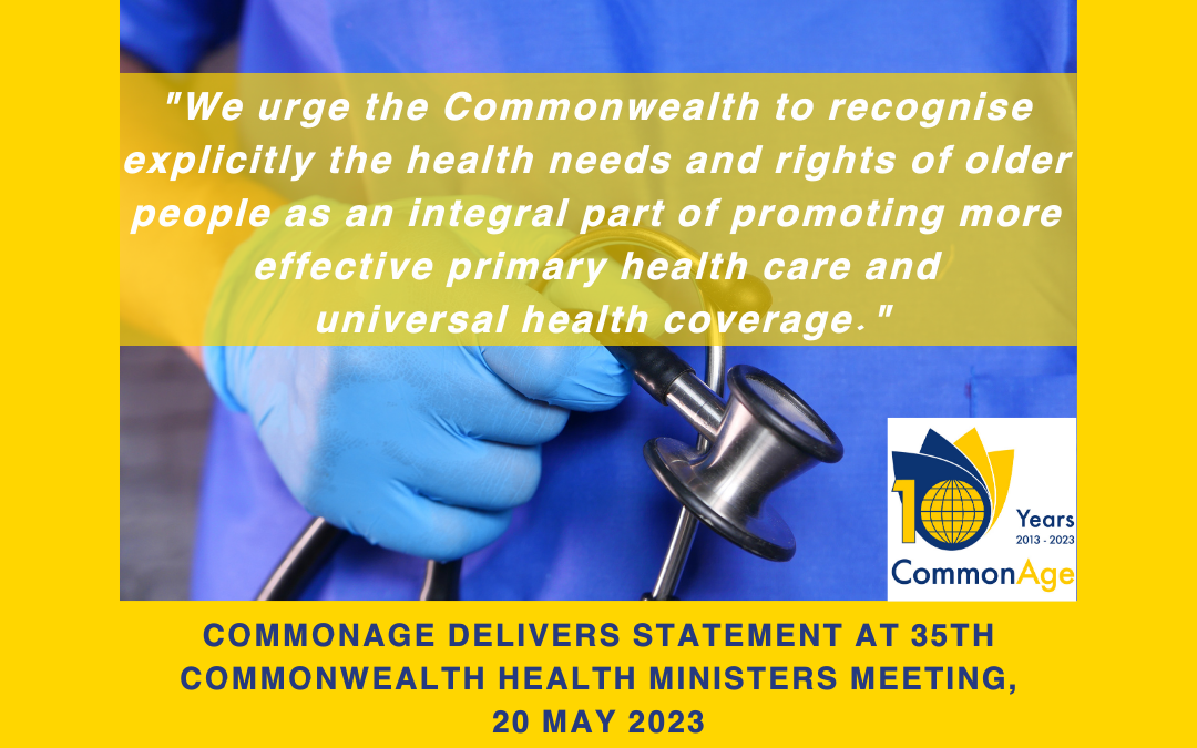 CommonAge delivers statement at 35th Commonwealth Health Ministers Meeting